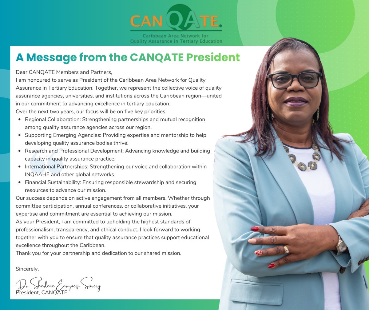 Welcome Address CANQATE President